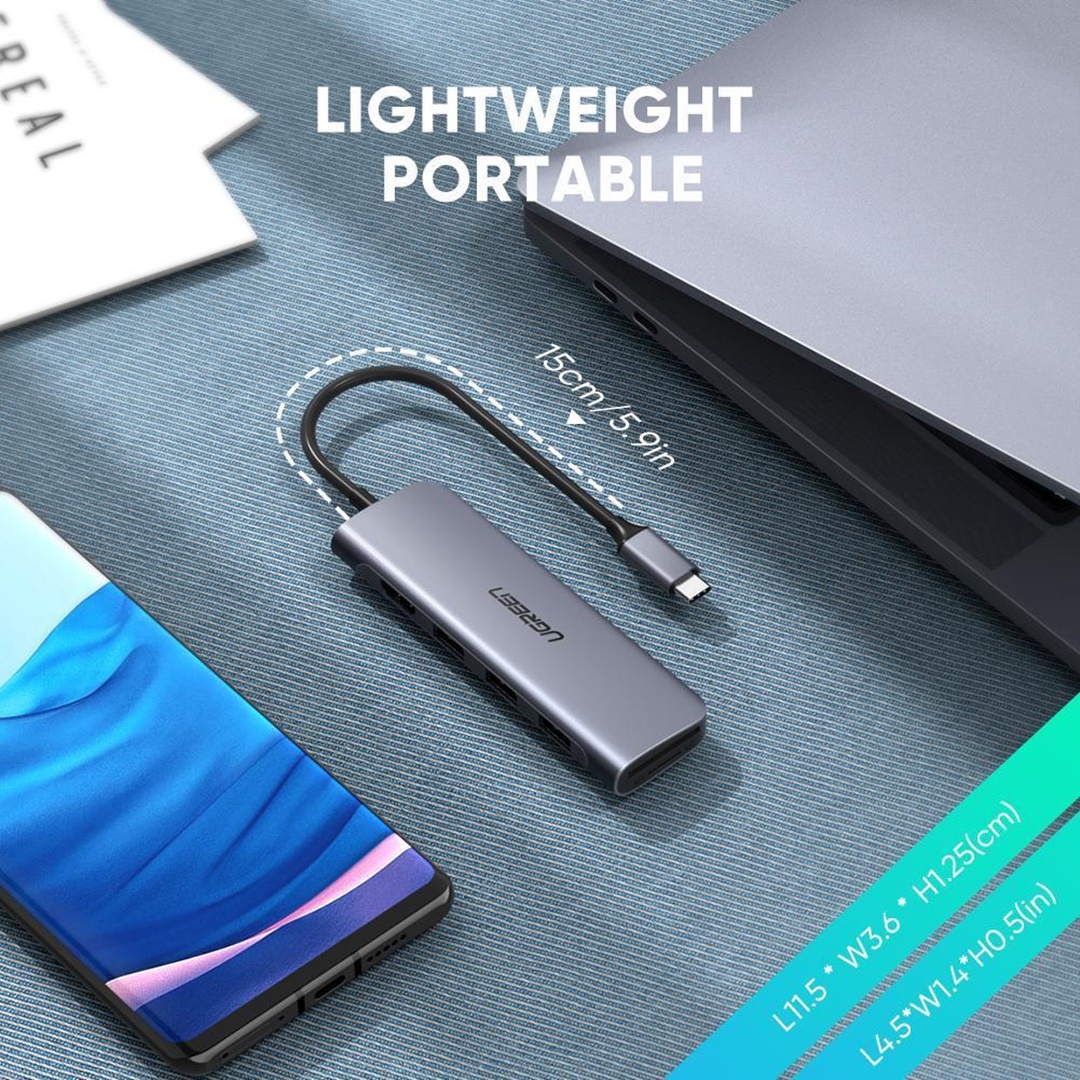 UGREEN USB C HUB 6 In 1 USB Type C - Image 2
