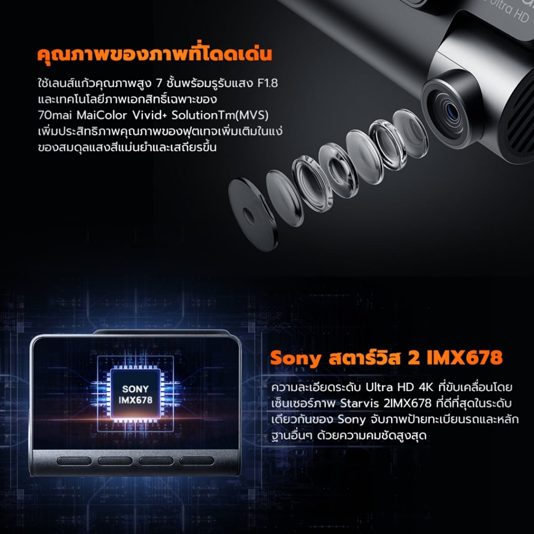 70mai Dash Cam 4K A810 - Image 3